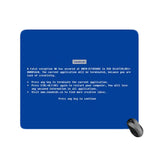 Smooth Surface Mouse Pad with Blue Screen Design Rubber Non-skid Backing
