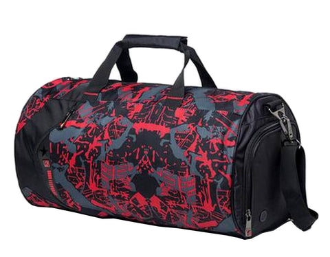Fashion Sports Duffel Bag Gym Bag Sports Bag Travel Bag Camouflage Red