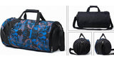 Fashion Sports Duffel Bag Gym Bag Sports Bag Travel Bag Camouflage Blue
