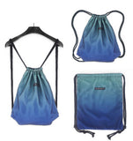 Gradient Mesh Sport Drawstring Backpack Travel Storage String Bag Custom Cheap
