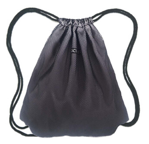 Gradient Mesh Sport Drawstring Backpack Travel Storage String Bag Custom Black