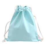 Canvas Drawstring Backpack Bag Stylish Lightweight For Outdoor Cream Color