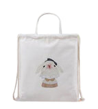 Cheap Canvas Drawstring Backpack Bag Stylish Lightweight String Bag Rabbit