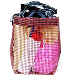 Hiking Quick Dry Mesh Shower Accessories Bag Breathable Bath Tote-Coffee