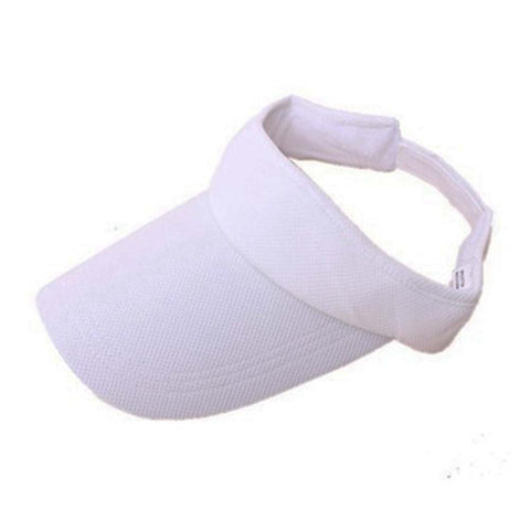Golf Tennis Sports Sun Visor Cap Hat,White