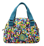 Women Waterproof Zipper Tote Bag Handbag Messenger Bag, Multicolored