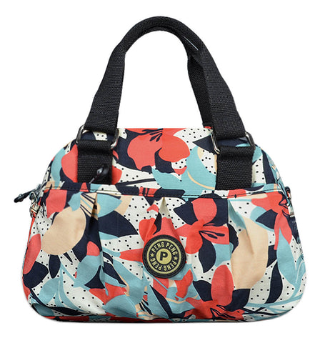 Women Waterproof Zipper Tote Bag Handbag Messenger Bag, Multicolored, Flower#2