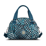 Women Waterproof Zipper Tote Bag Handbag Messenger Bag, Blue Green