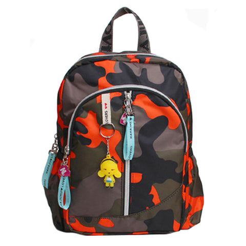 Children Lightweight Backpack Bag Pack Bags for School/Travel, Orange camouflage