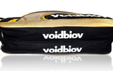 Abrasion-proof Nylon Badminton Gear Bag Badminton Racket Bag BLACK GOLDEN