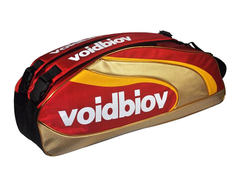 Abrasion-proof Nylon Badminton Gear Bag Badminton Racket Bag RED GOLDEN