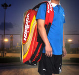 Abrasion-proof Nylon Badminton Gear Bag Badminton Racket Bag RED GOLDEN