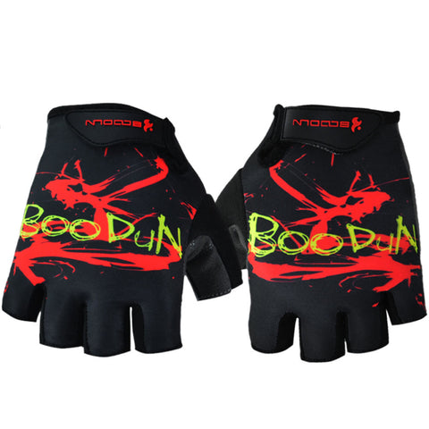 [BLACK]Fixed Gear Half Finger Gloves Men's Cycling Motocycling Gloves