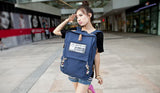 Navy Canvas Backpack for Women Beading Backpack for Travel