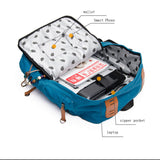 Cyan Canvas Backpack for Women Beading Backpack for Travel