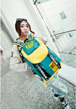 Adult Backpack Canvas Sport Backpack for Girls Yellow&Green