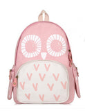 Canvas Backpack Owl Pattern Outdoor Camping Hiking Travel Backpack School Bags