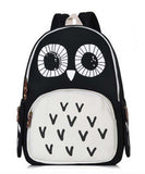 Owl Pattern School Bags Canvas Backpack Outdoor Camping Hiking Travel Backpack