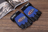 Cycling Gloves Half-finger Blue Gloves for Outdoor Sports Mens Gloves