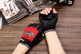 Cycling Gloves Half-finger Red Gloves for Outdoor Sports Mens Gloves
