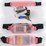 "6.9""* 2.1""PINK Waterproof Running Climbing Rafting Dual-use Dry Bag Pouch"