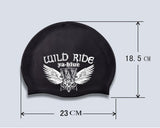 Fashion Item/Soft Silicone Stretchable Swim Swimming Cap For Adult/Black Tiercel