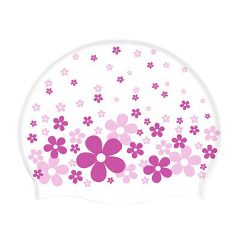 Fashion Item/Silicone Stretchable Swim Swimming Cap For Adult/Rose Red Floret