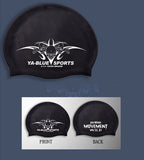 Fashion Item/Silicone Stretchable Swim Swimming Cap For Adult/Black Skull