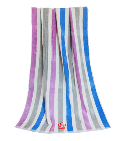 Wide Elegant High-grade Bath Towel Absorbent Beach Towel Color Stripe