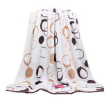 Elegant Absorbent High-grade Bath Towel Beach Towel Brown Circles