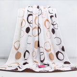 Elegant Absorbent High-grade Bath Towel Beach Towel Brown Circles