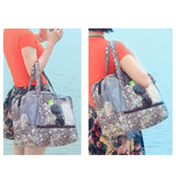 Waterproof Sports Bag Dry and Wet Separation Swimming Handbag Storage Package 36x18x29CM(Brown)