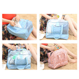 Waterproof Sports Bag Dry and Wet Separation Swimming Handbag Storage Package 36x18x29CM(Flower)