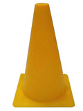 Set of 2 Outdoor Agility Cones Sports Soccer Cone Sets 38cm [Yellow]