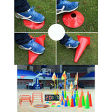 Set of 10 Random Color Outdoor Agility Soccer Disc Cones [A]