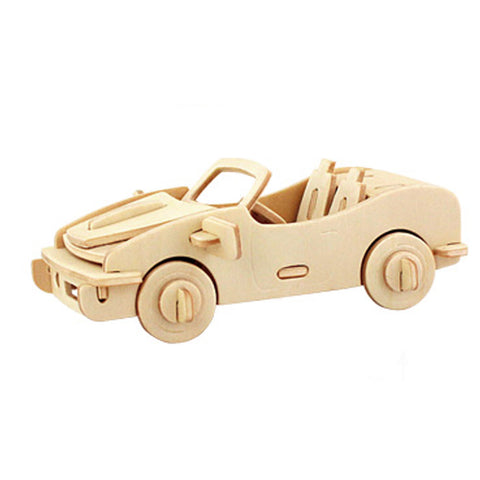 3D Puzzle Wooden Model,Children's Educational Toys ( Roadster )