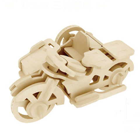 3D Puzzle Wooden Model,Children's Educational Toys ( Tricycle )
