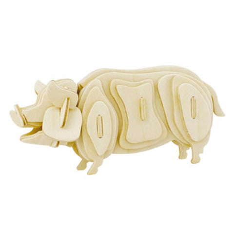 3D Puzzle Wooden Model,Children's Educational Toys ( Pig )