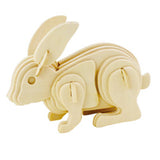 3D Puzzle Wooden Model,Children's Educational Toys ( Rabbit )