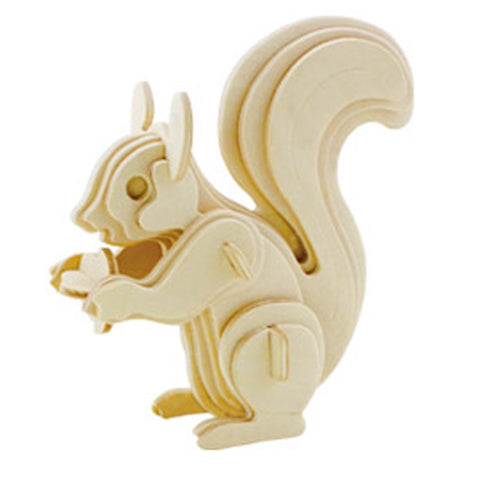 3D Puzzle Wooden Model,Children's Educational Toys ( Squirrel )
