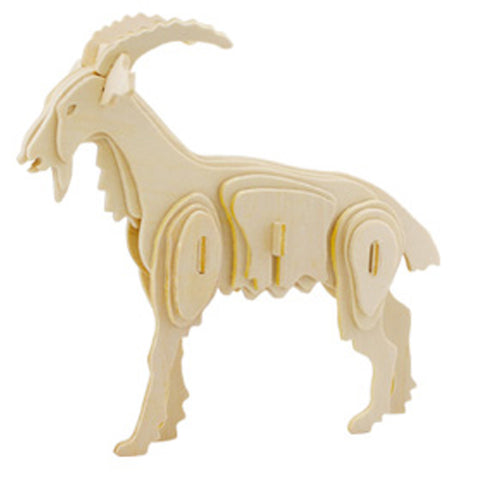 3D Puzzle Wooden Model,Children's Educational Toys ( Goat )