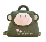 Creative Lovely Cozy Children's Backpack/Plush Backpack(Green Monkey)