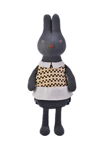 Creative Lovely Cozy Children's Backpack/Plush Backpack(Plaid Bunny)