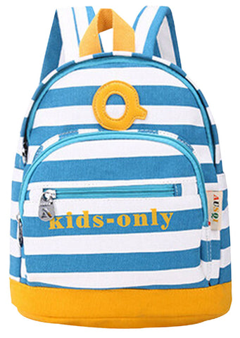 New Small fresh Backpack Stripe Cute Backpack LIGHT BLUE
