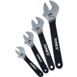4 Piece Adjustable Wrench Set (6", 8", 10", 12")