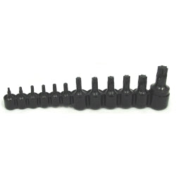 12 Piece 1/4", 3/8" and 1/2" Drive Torx Socket Set