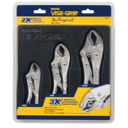 3 Piece Locking Pliers Set  (10CR, 7CR and 5CR)