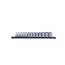 13 Pc. 3/8" Dr Standard Socket Set-MM 6pt Rail