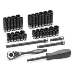 1/4" Dr. 53pc Fract. & Metric Duo-Socket Set - 6 Point