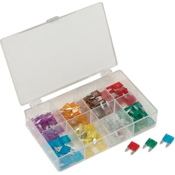 96 Piece Mini Blade Fuse Assortment With Case